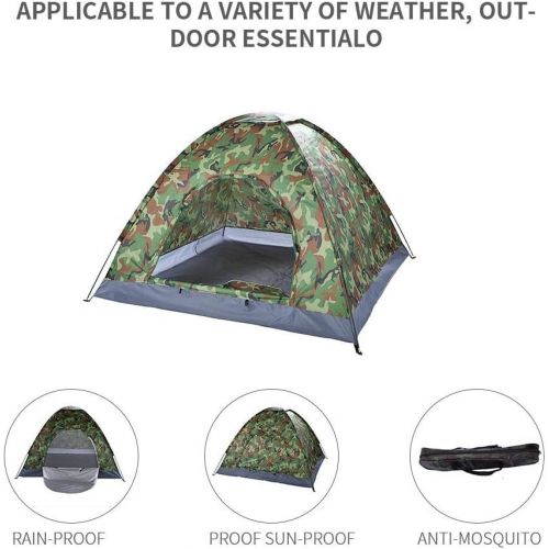  Keenso Camping Tent, 3-4 Person Dome Pop Up Tent Sun Shade Shelter Windproof UV-Proof Beach Tents Backpacking Tent for Hiking Climbing Self-Driving Tour Fishing and Other Outdoor Activiti