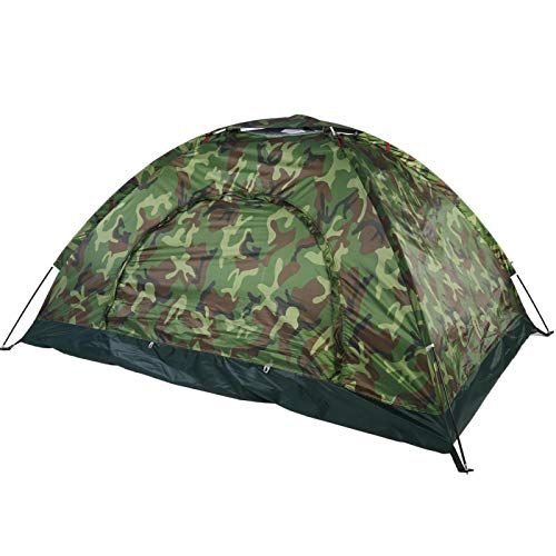  Keenso Outdoor Tent, 2 Persons 40+ UV Protection Tent Waterproof Camouflage Portable Tent for Camping Hiking