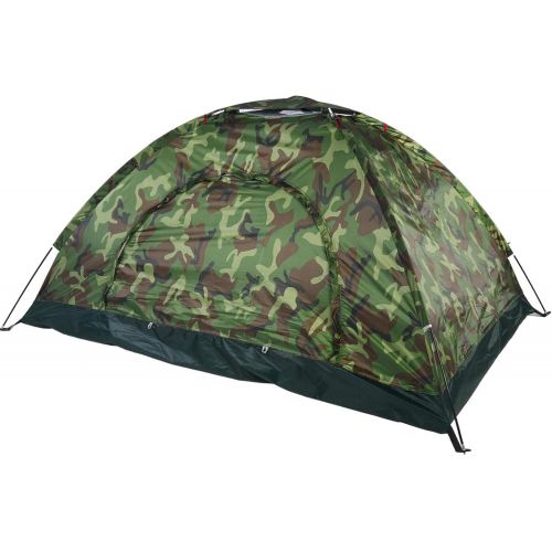  Keenso Outdoor Tent, 2 Persons 40+ UV Protection Tent Waterproof Camouflage Portable Tent for Camping Hiking