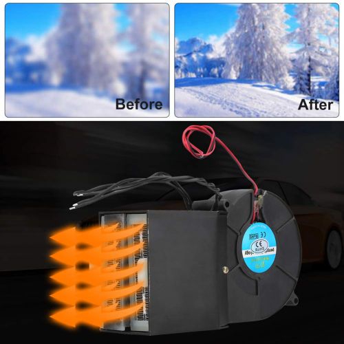  Keenso 2 Wide Outlet Adjustable Car Auto Heating Cooling Fan, Car Vehicle Heater Fan Defroster Winter