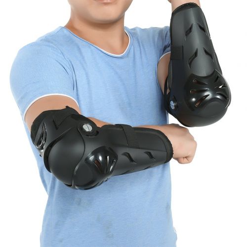  4pcs Motorcycle Cycling Elbow and Knee Pads, Keenso Adjustable Breathable Knee Brace Kneecap Protector Guard Armors Set for Cycling Roller Skating Racing Knee Guards(Black)