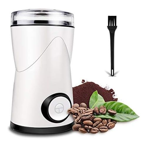  Coffee Grinder, Keenstone Electric Coffee Bean Grinder Mill Grinder with Noiseless Motor One Touch Design Home and Office Portable Use, Also for Spices, Pepper, Herbs, Nuts【Lifetim