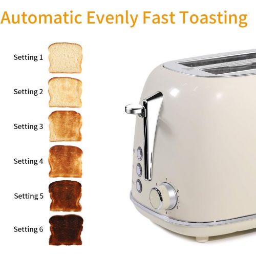  [아마존베스트]2 Slice Toaster, Keenstone Toasters with 6 Browning Settings, 1.5 In Extra Wide Slots, Stainless Steel Housing, Bagel/Defrost/Cancel Function, Removable Crumb Tray, 825W for Breakf