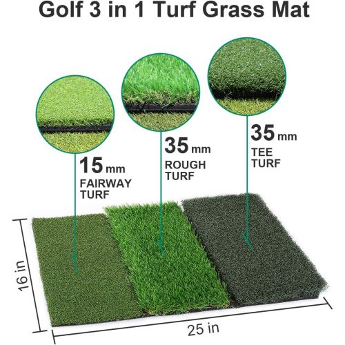  [아마존베스트]Keenstone 10x7ft Portable Golf Net Golf Practice Net for Indoor and Outdoor Hitting Driving and Chipping Practice with Tri Turf Hitting Mat