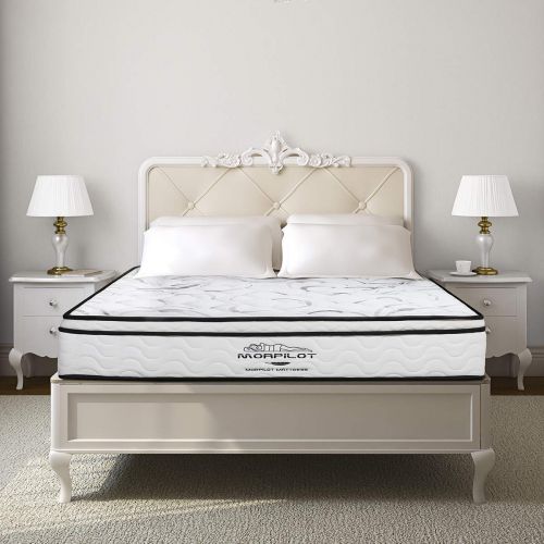  Keenstone Morpilot 10 inch Memory Foam and Innerspring Hybrid Mattress in a Box, Pressure Relief, Sleeps Cooler, Individual Pocket Spring, Medium Firm Feel, Motion Isolation, Breathable Comf
