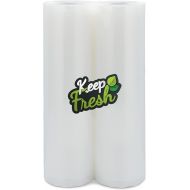 Keep Fresh Bags Keep Fresh Vacuum Seal Rolls (11 x 50, 2 Rolls), 3.5mil Food Storage Bags for Sous Vide and Freezer Storage, Food Saver Rolls (100 Feet)