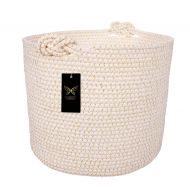 KeepLife Cotton Rope Basket | Decorative & Large Blanket Basket for Living Room | Ergonomic Toy Storage, Baby, Towel, Laundry, Woven Storage Baskets| Stylish Nursery Bins | Great Gift Idea
