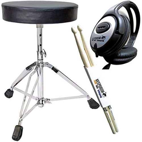  [아마존베스트]keepdrum Add-On Pack Accessory Set for Electric Drum Stool + Headphones + Drumsticks