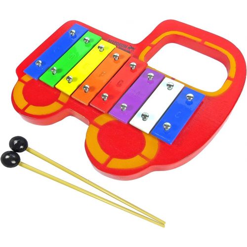  [아마존베스트]keepdrum Childrens Glockenspiel Colourful Wooden Car