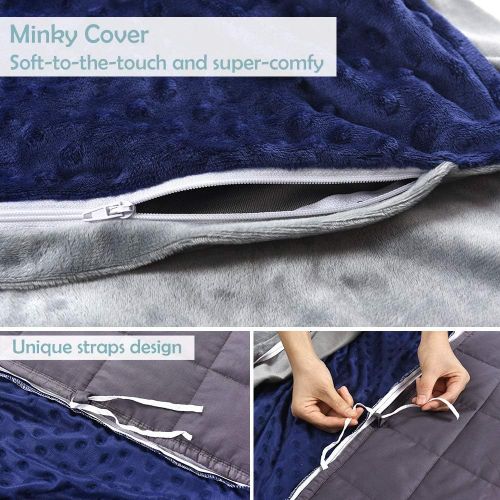  [아마존핫딜][아마존 핫딜] KEEPTOP Kids Weighted Blanket with Removable Cover (5 lbs, 36 x 48) - Cooling Heavy Blanket for Children 50-100 lbs - Upgrade Version 300TC Cotton, Double Sewing Edge - Helps to Qu