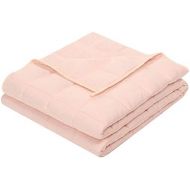 [아마존베스트]Keeptop Kids Weighted Blanket (5 lbs, 36x48, Blush Pink) - Cooling Heavy Blanket for a Child Between 40-60 lbs - 100% Natural Cotton Material with Premium Glass Beads, Double Stitched Edge