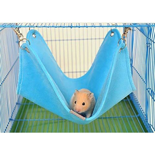  Keersi Winter Warm Plush Hammock Swing Hanging Bed Nest House for Pet Syrian Hamster Gerbil Rat Mouse Chinchillas Guinea Pig Squirrel Small Animal Cage Toy