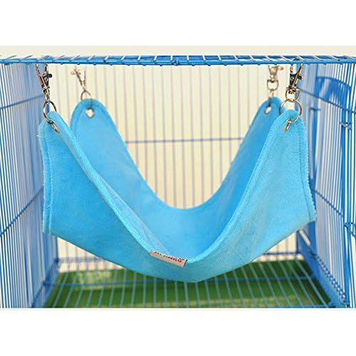  Keersi Winter Warm Plush Hammock Swing Hanging Bed Nest House for Pet Syrian Hamster Gerbil Rat Mouse Chinchillas Guinea Pig Squirrel Small Animal Cage Toy