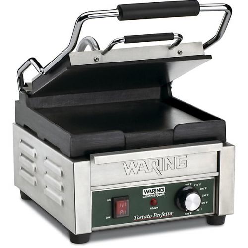  Kegworks Waring Compact Italian-Style Panini Grill - Panini Perfetto Ribbed Cast Iron Plates