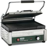 Kegworks Ribbed Plates Large Panini Grill, 120V, 1800 Watts WARING COMMERCIAL WPG250