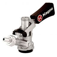 Kegco KC KTS97D-W D System Keg Tap with Black Lever Click Handle, Stainless Steel