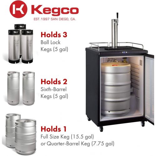  [아마존베스트]Kegco Kegerator, Single Tap, Stainless Steel