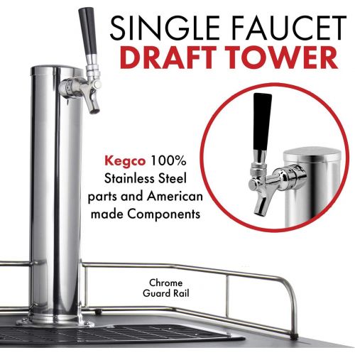  Kegco Kegerator Beer Keg Refrigerator - Single Faucet - D System