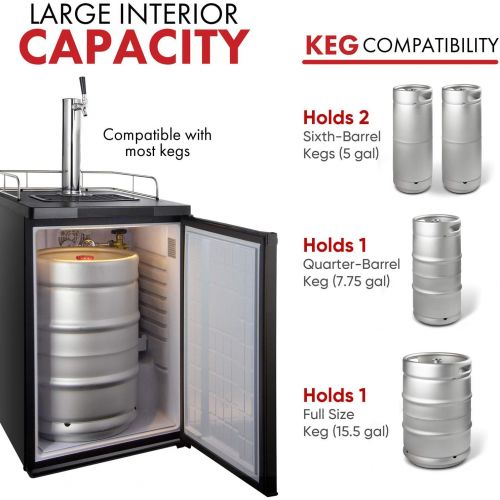  Kegco Kegerator Beer Keg Refrigerator - Single Faucet - D System