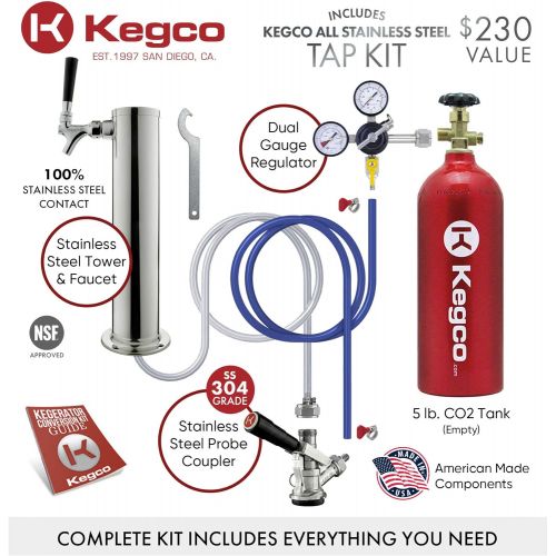  Kegco Kegerator Beer Keg Refrigerator - Single Faucet - D System