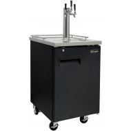 Kegco XCK-1B-4 Four Faucet Commercial Direct Draw Beer Dispenser Black Kegerator Keg Cooler