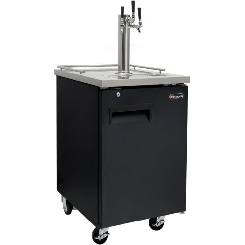  Kegco XCK-1B-4 Four Faucet Commercial Direct Draw Beer Dispenser Black Kegerator Keg Cooler