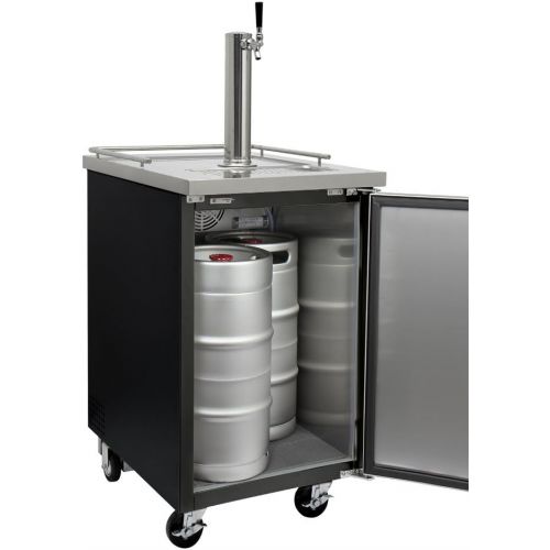  Kegco XCK-1S Single Keg Commercial Grade Kegerator Beer Dispenser - Stainless Steel