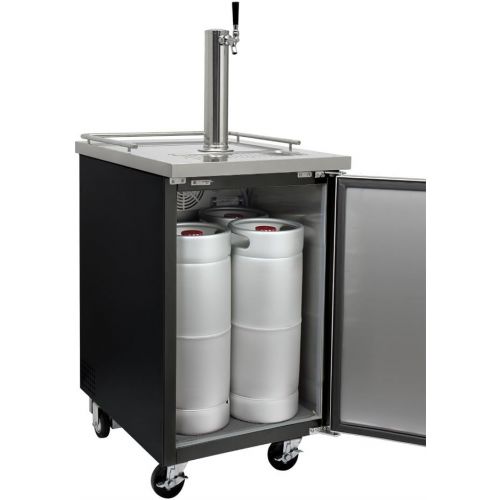  Kegco XCK-1S Single Keg Commercial Grade Kegerator Beer Dispenser - Stainless Steel