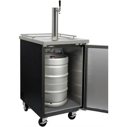  Kegco XCK-1S Single Keg Commercial Grade Kegerator Beer Dispenser - Stainless Steel