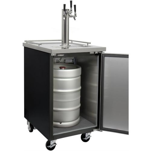  Kegco XCK-1S Single Keg Commercial Grade Kegerator Beer Dispenser - Stainless Steel