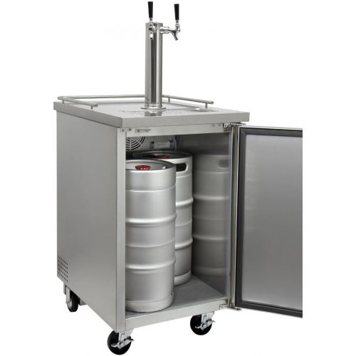  Kegco XCK-1S Single Keg Commercial Grade Kegerator Beer Dispenser - Stainless Steel