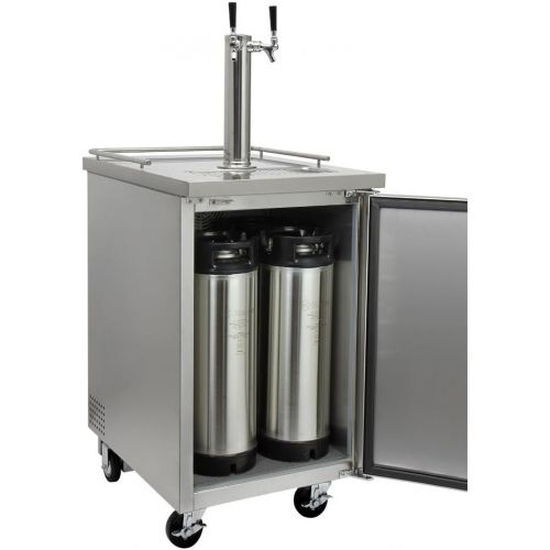  Kegco XCK-1S Single Keg Commercial Grade Kegerator Beer Dispenser - Stainless Steel