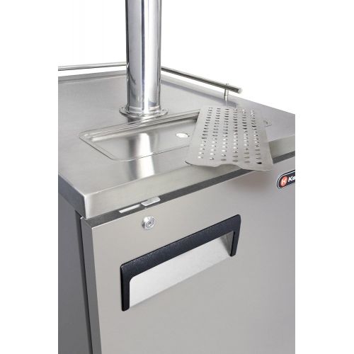  Kegco XCK-1S Single Keg Commercial Grade Kegerator Beer Dispenser - Stainless Steel