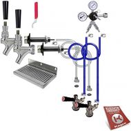 Kegco BF EBDCK-5T Deluxe Door Mount Kegerator Beer Conversion Kit with 5 lb Co2 Tank, Chrome