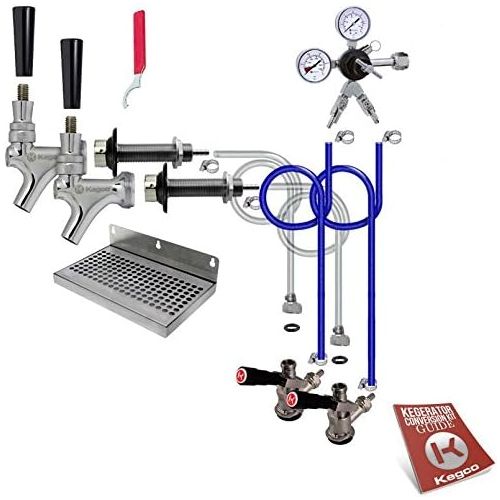  Kegco BF EBDCK-5T Deluxe Door Mount Kegerator Beer Conversion Kit with 5 lb Co2 Tank, Chrome