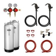 Kegerator.com HBK2P-MS Two Keg Two Pressure Homebrew Conversion Kit with New Met