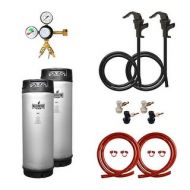 Kegerator.com HBK2-RH Two Keg Homebrew Conversion Kit with New Rubber Handle Keg