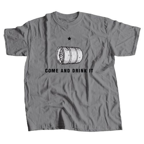  Kegerator.com 6210DRINKITDHG Come and Drink It T-Shirt - Dark Heather