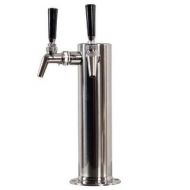 Kegerator.com DT2630 Stainless Steel Double Faucet Tower w 630 Faucets