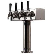 Kegerator.com TT4630 Stainless Steel Four Faucet Tower w 630 Faucets