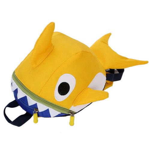  Kehen Shark Backpack Kids Toddler Child 3D Cartoon Backpack School Bag for Pre School Pre Kindergarten (Yellow)