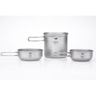 Keith Titanium Ti6052 3-Piece Pot and Bowl Set