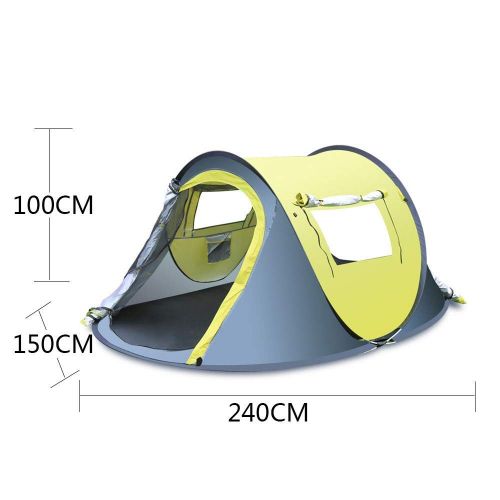  Outing Udstyr, Automatic Throwing Pop up Tent Speed Open Windproof Rainproof Large Spac Tents 3-4 People Breathable Durable, Kejing Miao