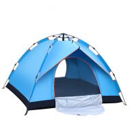 Outing Udstyr,Outdoor Three-in-One Double Layer Quadruple Tent Automaticcamping Tents Rainproof Sun Protection,Blue, Kejing Miao,