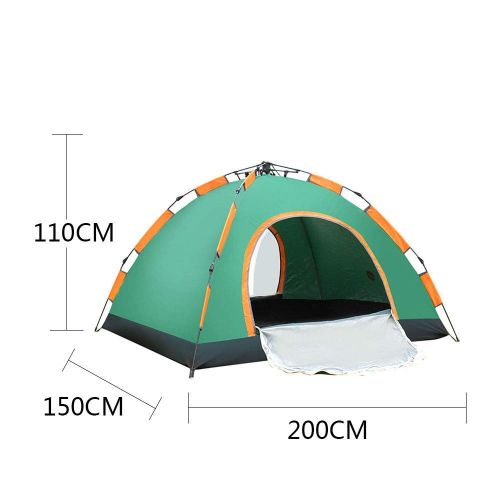  Outing Udstyr,Pull-in Automatic Dome Double Tent Outdoor Camping Rainproof Tents Easy Set up Double Layer Family Durable, Kejing Miao