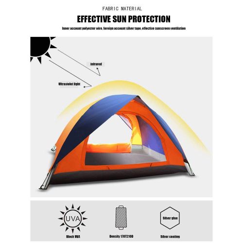  Outing Udstyr, Double-Layer Double People Camping Tent Rainproof Ultra Light Backpacking Dome Mosquito Sun Protection Tents, Kejing Miao