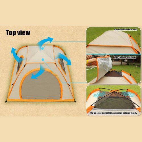  Outing Udstyr, Fully Automatic Dome Tent Outdoor Camping Rainproof Family Anti Uv Tents Portable Breathable for 3-4 People, Kejing Miao