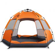 Outing Udstyr, Fully Automatic Tent Many People Double Layer 3-5People Large Dome Tents Outdoor Camping Rainproof,Blue,240 200 135Cm, Kejing Miao, Orange, 270240155CM