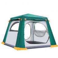 Outing Udstyr, Multi-Person Outdoor Camping Large Tent Travel Tent Outing Rainproof Breathable Automatic Tent 6-8 People, Kejing Miao