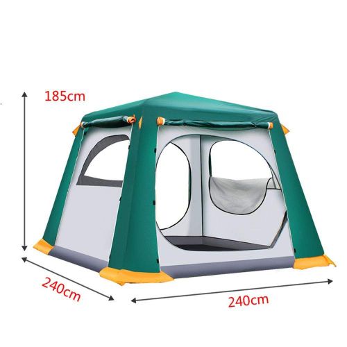  Outing Udstyr, Multi-Person Outdoor Camping Large Tent Travel Tent Outing Rainproof Breathable Automatic Tent 6-8 People, Kejing Miao